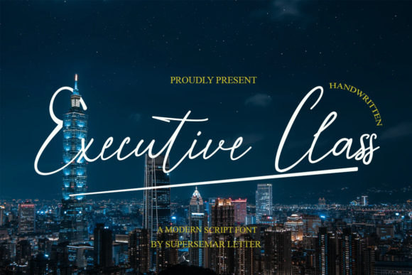 Executive Class: A Premium Handwritten Font for Campaigns
