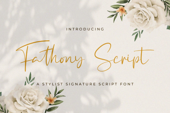 Fathony: A Refined Script Font for Editorial Design