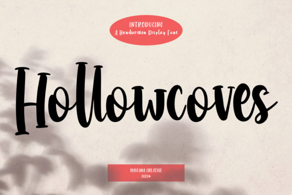 Hollowcoves Handwritten Display Font for Web Design