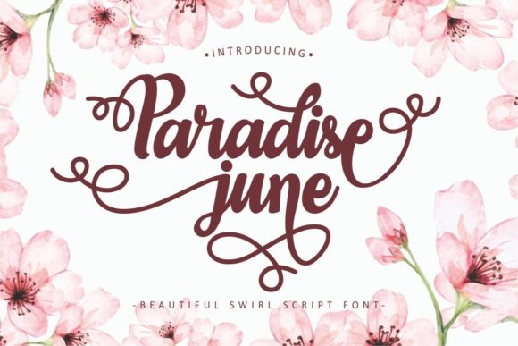 Paradise June: A Charming Script Font for Web Design