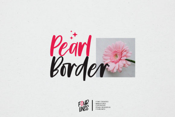 Pearl Border: A Charming Script Font for Business