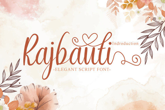 Rajbauti: A Refined Script Font for Editorial Design