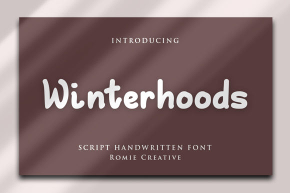 Winterhoods: A Handwritten Font for Small Business Branding